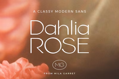 Dahlia Rose Modern Logo Sans Free Download