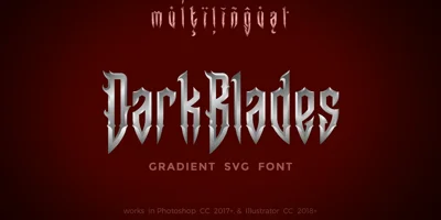 Dark Blades Steel Font