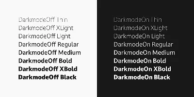 Darkmode On Font