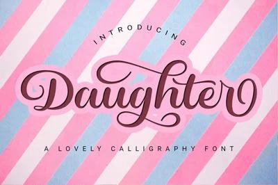 Daughter - A Lovely Calligraphy Font