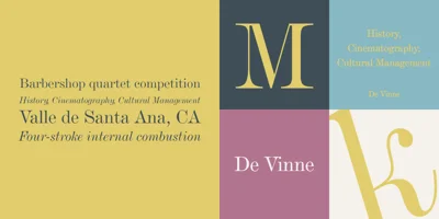 De Vinne Font