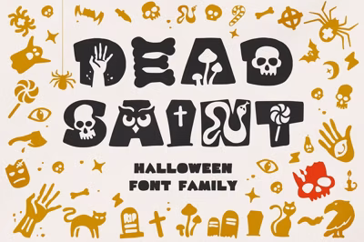 Dead Saint Halloween fonts & icons Free Download