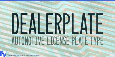 Dealerplate Font