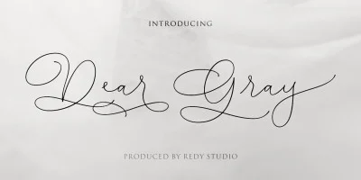 Dear Gray Font