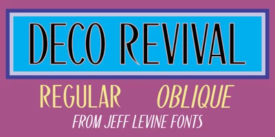 Deco Revival JNL Font