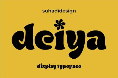Deiya display typeface retro Free Download