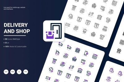 Delivery and Shop Icon Pack