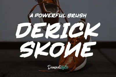 Derrick Skone is a Brush Font