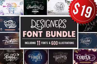 Designers font Bundle 90%OFF Free Download
