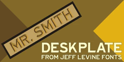 Deskplate JNL Font