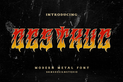 Destruc Modern Metal Font Free Download