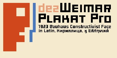 Dez Weimar Plakat Pro Font