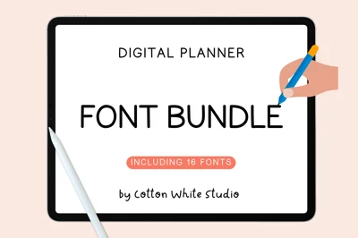 Digital Planner Font Bundle