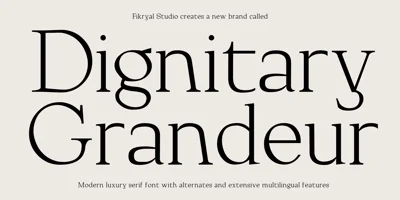 Dignitary Grandeur Font