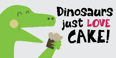 Dinosaur Cake Font