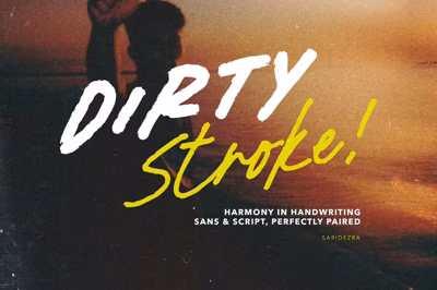 Dirty Stroke - Handwritten Font Duo Free Download