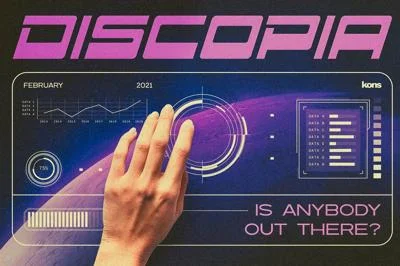 Discopia - Futuristic Tech Fonts