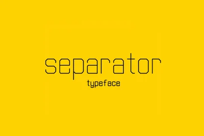 Display font Separator typeface