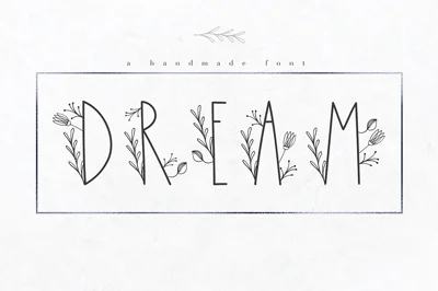 Dream - Handmade Floral Font