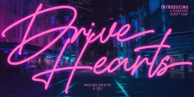 Drive Hearts Font