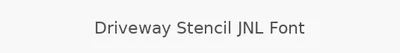Driveway Stencil JNL Font