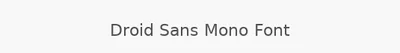 Droid Sans Mono Font