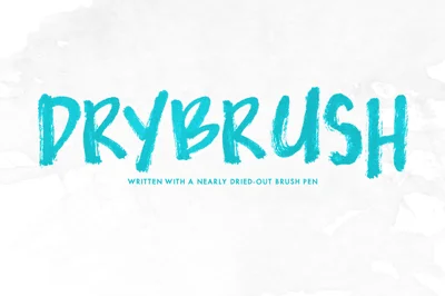 Drybrush — OpenType SVG Font Trio