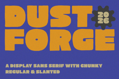 Dust Forge Chunky Sans Display Font