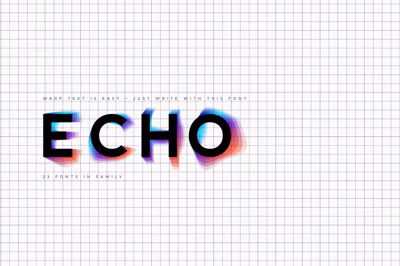 Echowarp. OTF-SVG family. Free Download