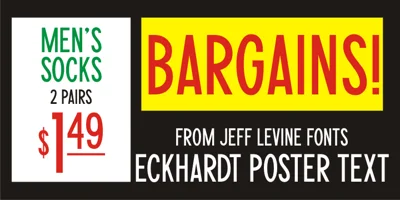 Eckhardt Poster Text JNL Font