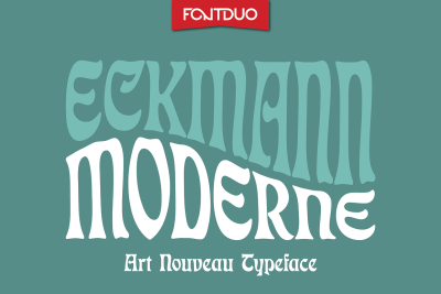 Eckmann Moderne Elegant Art Nouveau Font