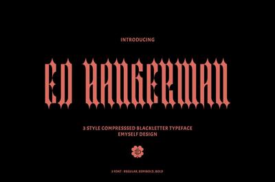 ED Hangerman - Blackletter Typeface Free Download