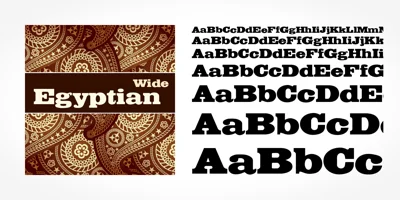 Egyptian Wide Font