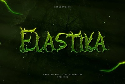 Elastika - Haunted Hand Drawing Display Typeface
