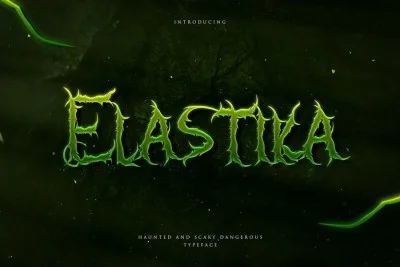 Elastika - Haunted Hand Drawing Display Typeface