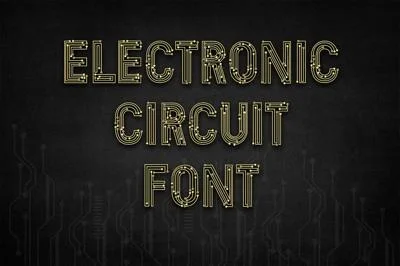 Electronic Circuit Font