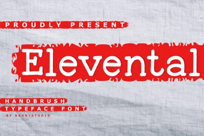 Elevental Handbrush Typeface Font