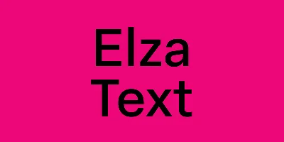 Elza Text Font
