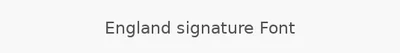 England signature Font