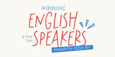 English Speakers Font