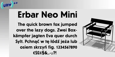 Erbar Neo Mini Font