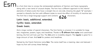 Esm Font
