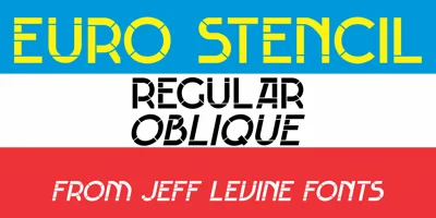 Euro Stencil JNL Font