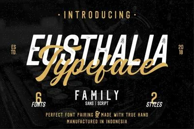 Eusthalia Typeface Family (6 Fonts)