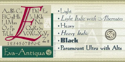 Eva Antiqua SG Font