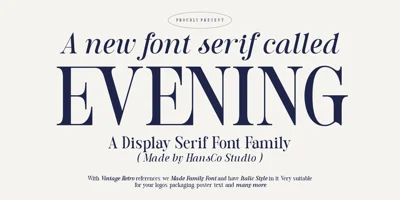 Evening Serif Font