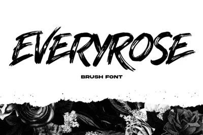 Everyrose - Brush Capitals Font