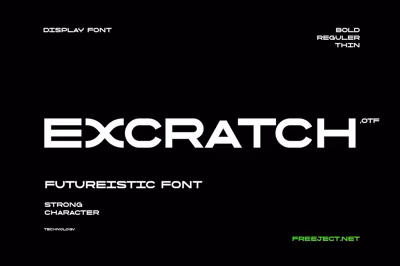Excratch Futuristic Font Free Download