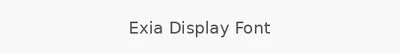 Exia Display Font