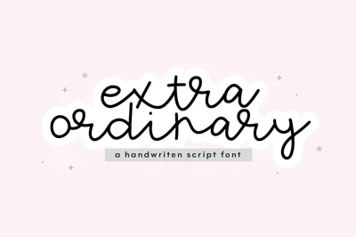 Extraordinary | Script Font